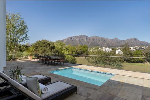 Pool with outside living areas